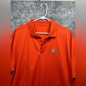 Miami Dolphins Polo Shirt Mens Extra Large Nike Golf Orange Touchdown Club XL